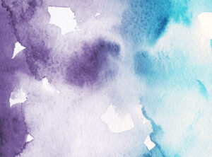 Abstract water color of blue and purple blotches.