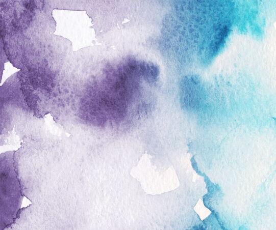 Abstract water color of blue and purple blotches.
