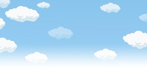 White Illustrated Cloud on a light blue background
